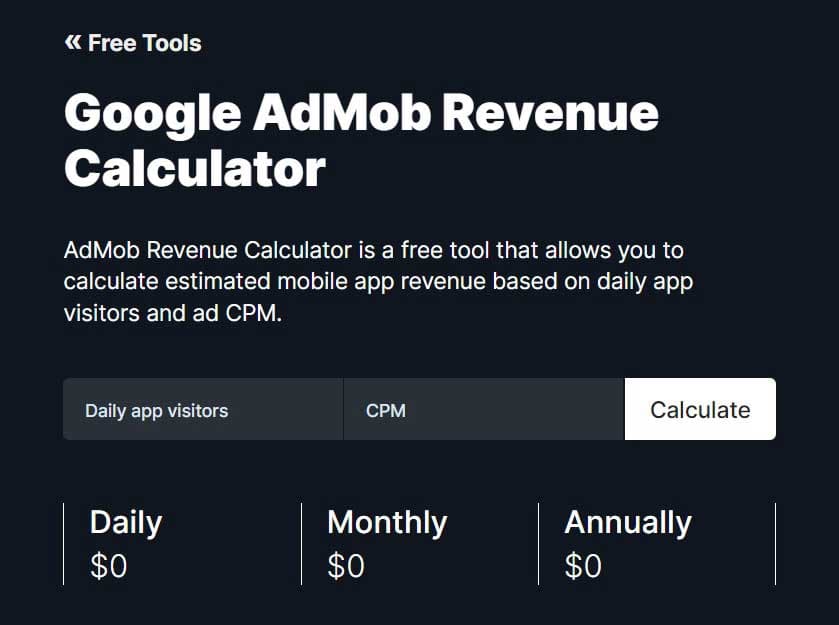 AdMob Revenue Calculator