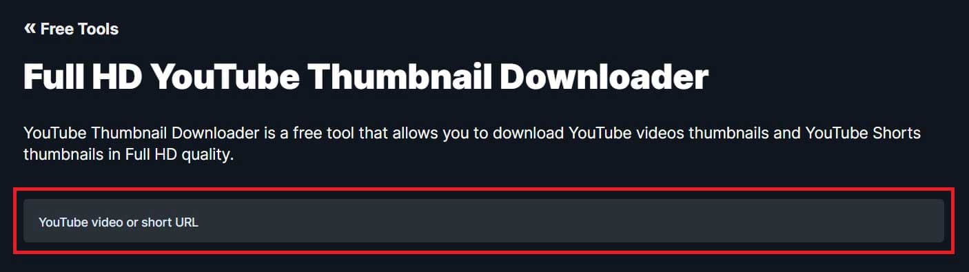 YouTube Thumbnail Downloader