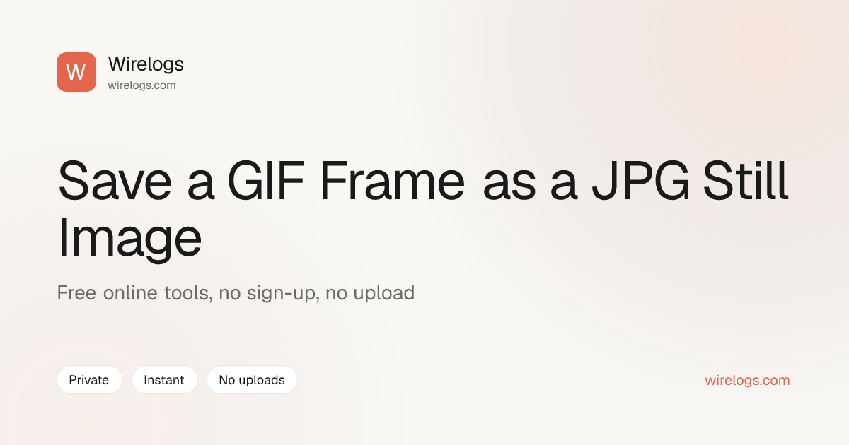 Save a GIF Frame as a JPG Still Image | Wirelogs